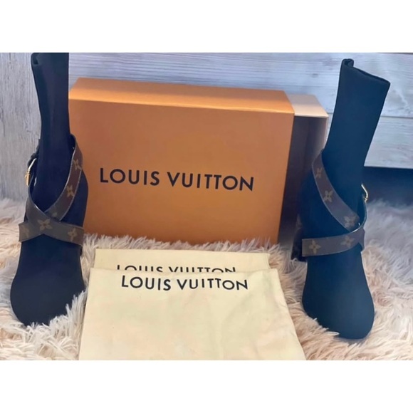 Louis Vuitton Silhouette Ankle Boots - Black Monogram - Size 36 - 10cm - Picture 5 of 6